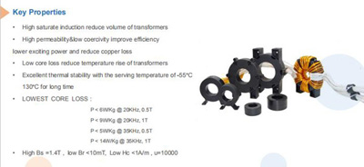 High Frequency Nanocrystalline Core