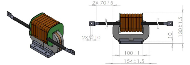 185KW, MMC (Modular Multilevel Converter) Bidirectional (photovoltaic) charging - front bridge arm inductance